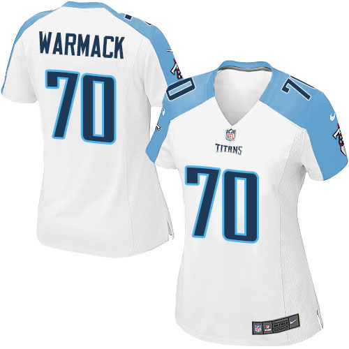 Women's Elite Chance Warmack Nike Jersey White Road - #70 NFL Tennessee Titans